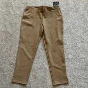 Rafaella Women's Tan Straight Leg Pants, NWT, L